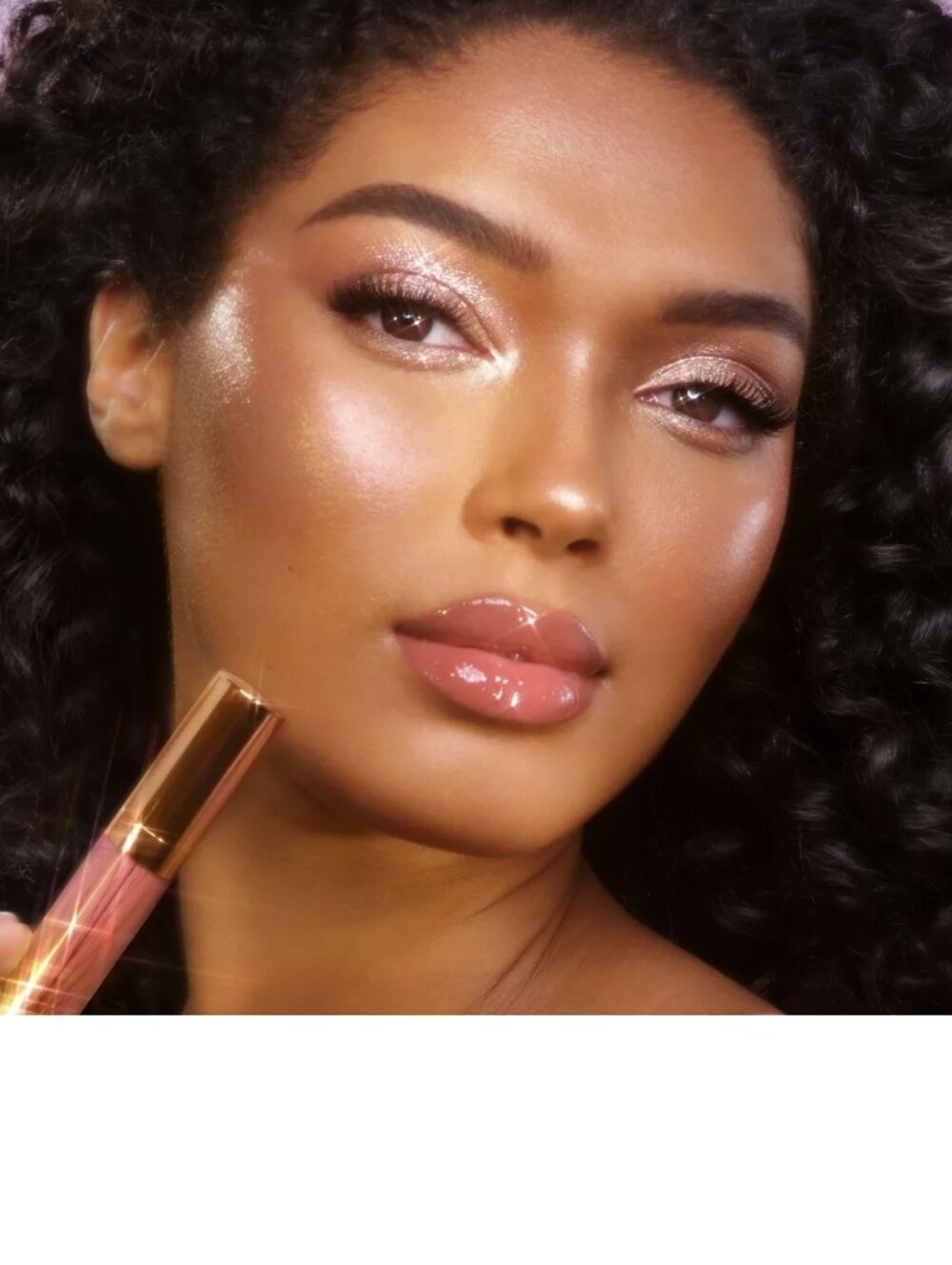 Charlotte Tilbury Glossy Nude Pink Lip Duo w/Lip Cheat & Collagen Lip Bath, NIB - Picture 6 of 10